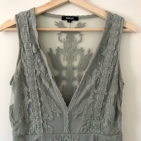 Wishlist Sleeveless Embroidered Lace Mini Dress - Picture 3 of 6
